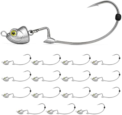 Fish Eye Swimbait Jig Heads, Weighted Hooks for Bass Fishing by OJYDOIIIY