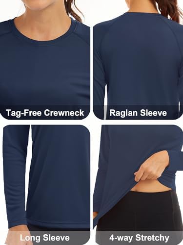 MAGCOMSEN Women's Long Sleeve Shirts UPF 50+ Sun Protection Shirts for Hiking Fishing Workout Rash Guard - Image 5