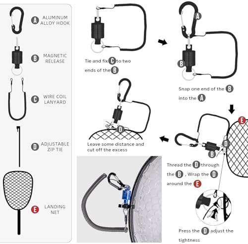 SF Fly Fishing Landing Net Soft Rubber Mesh Trout Net Catch and Release Net - Image 6