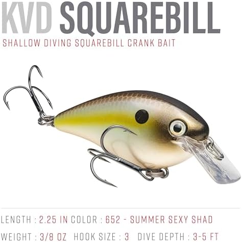 Strike King KVD 1.5 Hard Knock Fishing Lure, 3/8 oz, 3D Lifelike Eyes - Image 2