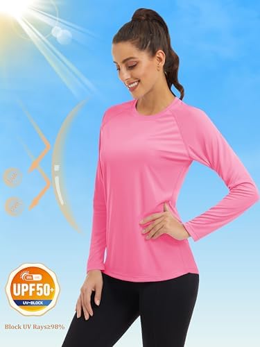 MAGCOMSEN Women's Long Sleeve Shirts UPF 50+ Sun Protection Shirts for Hiking Fishing Workout Rash Guard - Image 3