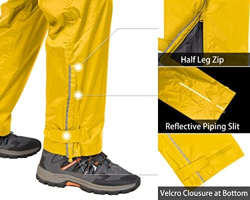 33,000ft Men's Rain Pants, Waterproof Rain Over Pants, Windproof Pants - Image 6