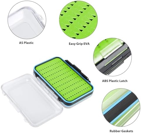 Gonex Fly Boxes for Fly Fishing files Jigs Waterproof Double Sided Fly Case - Image 5