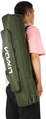 Lixada Fishing Rod Case - 3 Layers Oxford Bag, Portable Folding Carrier for Rods and Reels, Tackle Storage Travel Bag, 90cm/120cm/150cm Optional - Image 4