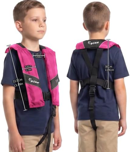 Automatic Inflatable Life Jacket, Preserver PFD for Kids,Life Vest for Kid,Supports Weight up to 160 pounds(YSH725) - Image 5