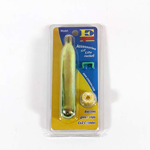 Premium CO2 Cartridge for Life Jacket - Auto Version CO2 Rearming Kit Cylinder Tank Canister for Inflatable Lifejacket Life Vest Life Belt Pack PFD CO2 Replacement Refill Size 17G 24G 33G 60G Gram by SafeMax