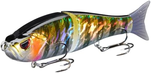 Bassdash SwimShad Glide Baits Jointed Swimbait Bass Pike Salmon Trout Muskie Fishing Lure by Bassdash