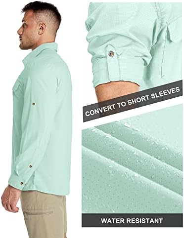 33,000ft Men's Long Sleeve Sun Protection Shirt UPF 50+ UV Quick Dry Cooling Fishing Shirts for Travel Safari Camping Hiking - Image 3
