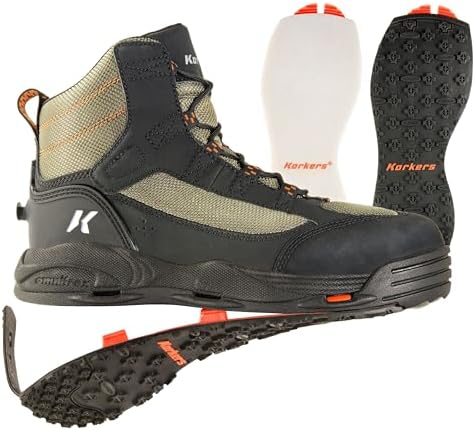 Korkers Greenback Wading Boots - Packed with the Essentials - Includes Interchangeable Felt and Kling-On Soles - Image 2