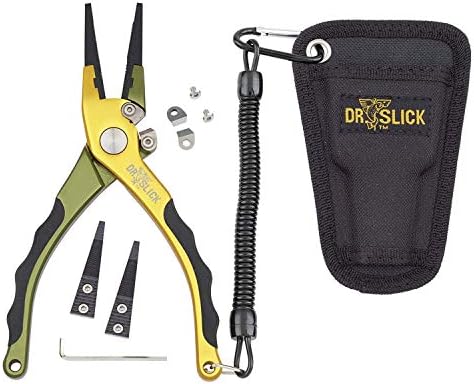 Dr. Slick Squall Fishing Plier, 7-1/2", Aluminum Frame, with Tungsten Carbide Cutters by Dr.+Slick