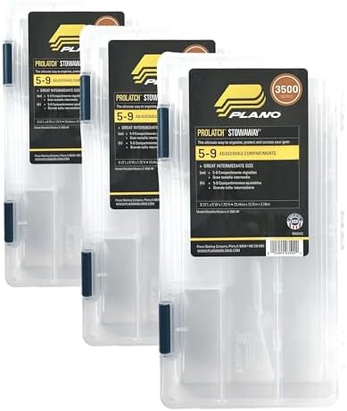 Plano Tackle Boxes,3500 Prolatch Stowaway Tackle Utility Boxes, Fishing-Tackle Storage, blue (Pack of 12) by PLANO%C2%AEOutdoors