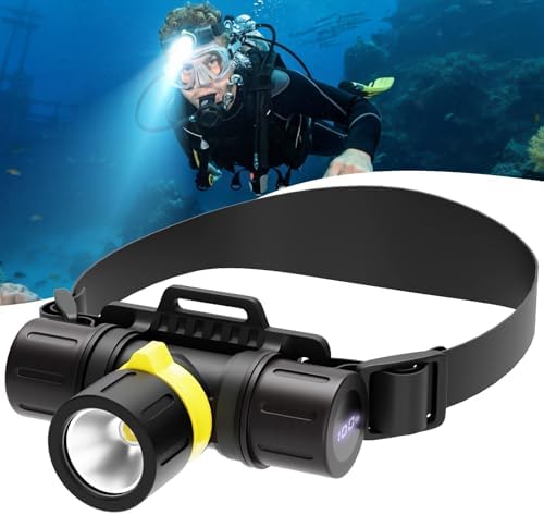 NAKCNM 3000LM IPX8 Waterproof Diving Flashlight Magnetic Rotary Switch by NAKCNM