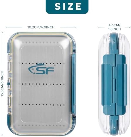 SF Double Sided Waterproof Fly Box With Clear Lid Streamer Foam S 1Pcs - Image 2