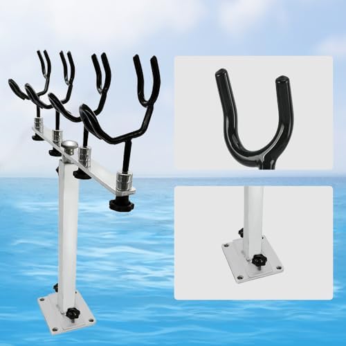 Crappie Fishing Pole Holder Aluminum Fishing Rod Holder PVC Coated Fishing Rod Bracket Sure Grip Pole Support for Boat, Ship, Yacht and More, Presents for Fishing Lovers - Image 3