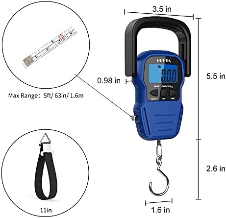 HEETA Fish Scale Digital Fishing Luggage Weight Scale with Measuring Tape - Image 2
