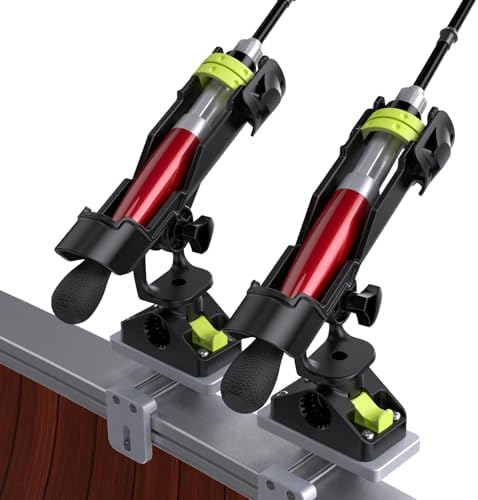 Combo Mount Fishing Rod Holders - 360 Degree Adjustable Boat Rod Rack by Hikeen