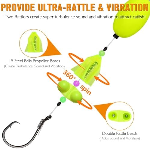 Dovesun Catfish Rig Santee Cooper Rig Catfish Takedown Rig for Bank Fishing - Image 4