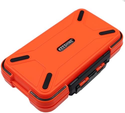 Small Fishing Tackle Box, Mini Floating Double-Sided Fishing Lure Box with Adjustable Dividers Multi-Purpose Storage Box(Orange) by KEESHINE