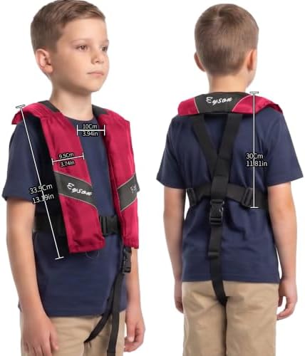 Automatic Inflatable Life Jacket, Preserver PFD for Kids,Life Vest for Kid,Supports Weight up to 160 pounds(YSH725) - Image 6