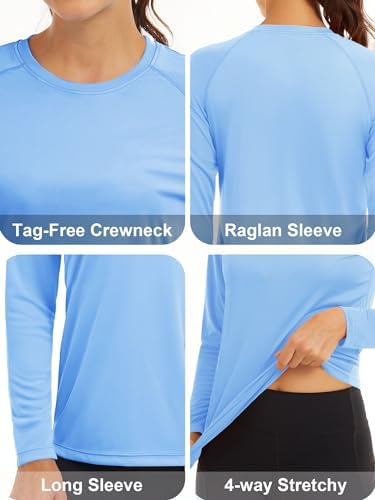 MAGCOMSEN Women's Long Sleeve Shirts UPF 50+ Sun Protection Shirts for Hiking Fishing Workout Rash Guard - Image 5
