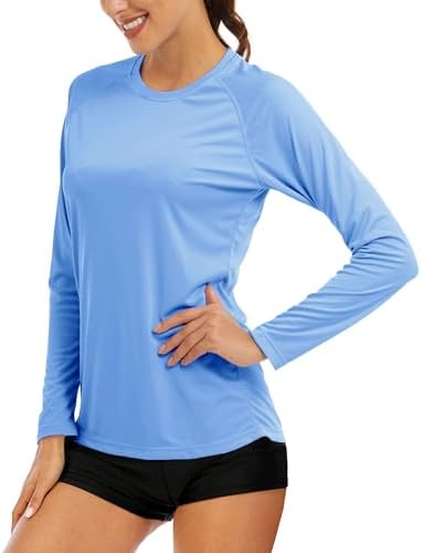 MAGCOMSEN Women's Long Sleeve Shirts UPF 50+ Sun Protection Shirts for Hiking Fishing Workout Rash Guard by MAGCOMSEN