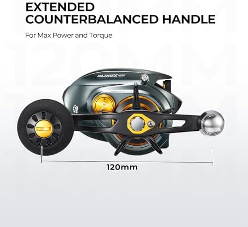 Piscifun Alinox 400 Baitcasting Reel, 38LB Drag, Aluminum Frame - Image 6