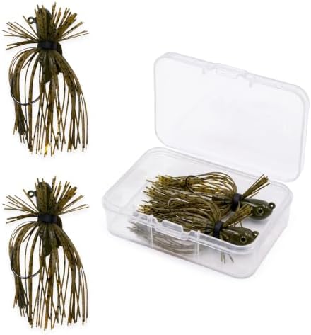 Spider Fishing Jig Lures, 1/4 and 1/8 Oz Finesse Style, 2-Pack by FishHog