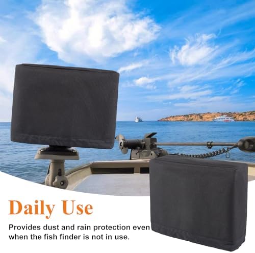 Fishfinder Cover 3-10in,Depth Finder Oxford Fabric Waterproof Protection Accessories,for Hummingbird Lowrance Models,Protects Your Screen and Device from Sun Adverse Weather Damage Fishing - Image 5