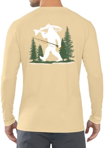 Men's UPF 50+ Sun Fishing Shirt, Long Sleeve UV Protection Tee, Quick Dry Rash Guard for Outdoor Swim Hiking - Image 3