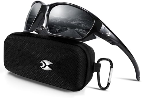 suoso Sports Polarized Sunglasses for Men: Womens UV400 Protection Sun Glasses Wrap Around Goggles for Fishing Driving TR90 by suoso