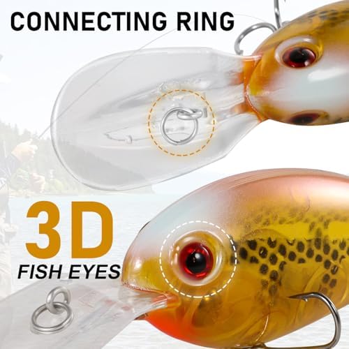 Fishing Lures Shallow Deep Diving Swimbait Crankbait Fishing Wobble Multi Jointed Hard Baits for Bass Trout Freshwater and Saltwater - Image 5