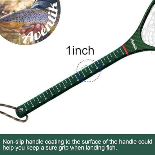 Aventik Fly Floating Fishing Net Carbon Fiber Landing Trout Net Light Weight Clear Rubber Ghost Net Catch & Release - Image 4