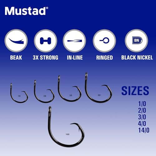 Mustad Demon Perfect Inline Circle Hook 39954NP - 1X Fine Fishing Hooks, Up Eye, Ideal for Saltwater and Freshwater Species, Original Patented Circle Hook Design, Inline Hooks - Image 6
