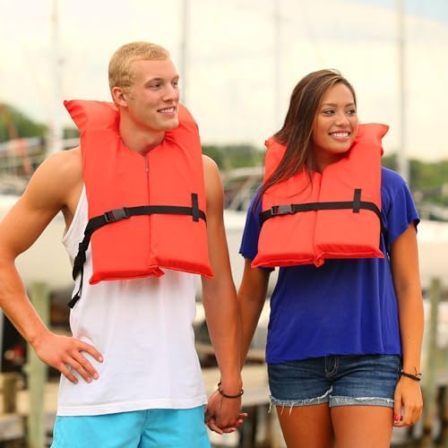 Absolute Outdoor Kent Clear Storage Bag with Type II Life Jackets, 4 Each (Adult, Orange) - Image 3