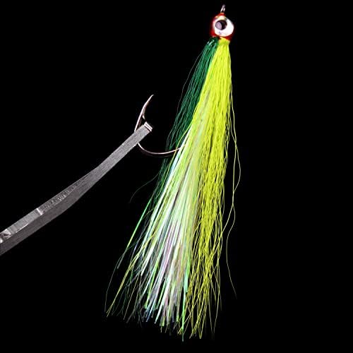 Clouser Minnow Fishing Flies, 10pcs Saltwater Fly Fishing Lures Hand Tied Clouser Minnow Fly Streamer Hooks for Bass Striper Flounder Saltwater Freshwater - Image 4
