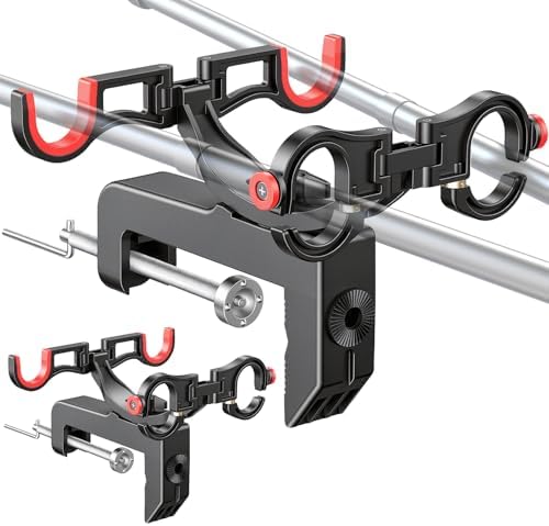 2/4 Pack Clamp On Fishing Rod Holders for Boat Canoe Pontoon Dock by Eyoyofishcam