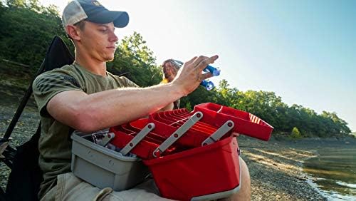 Flambeau Outdoors 6383 3-Tray Tackle Box, 32 Compartments, Red and Gray - Image 6