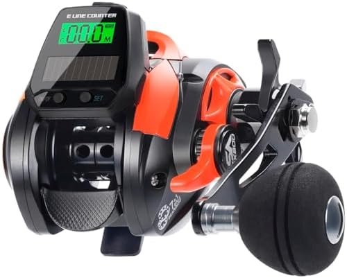 Line Counter Digital Baitcasting Fishing Reel with LCD Display Ultralight Baitcaster Reel, 22-35 Lb Max Drag, 6.3:1/7.2:1 Gear Ratio, Left/Right Hand, for Freshwater & Saltwater by SAMOLLAFishing