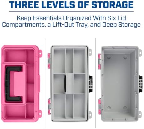 Sheffield 12288 13" Made in USA Tackle Box w/Lift Out Tray & Deep Storage - Image 3
