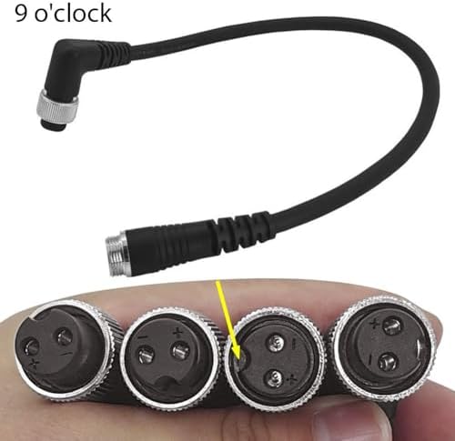 Fishing Reel for Battery Power Cable for DAI-WA Elbow 2 Hole Power Cord Adapter 45cm Black PVC Copper Wire(12 Oclock) - Image 7