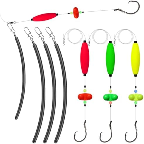 Dovesun 6PCS Catfish Rigs Kit Santee Rig with Catfish Float Rattler Dragging Weights Catfishing Tackle Circle Hook Size 5/0 8/0 Weight Size 2OZ/3OZ/4OZ by Dovesun