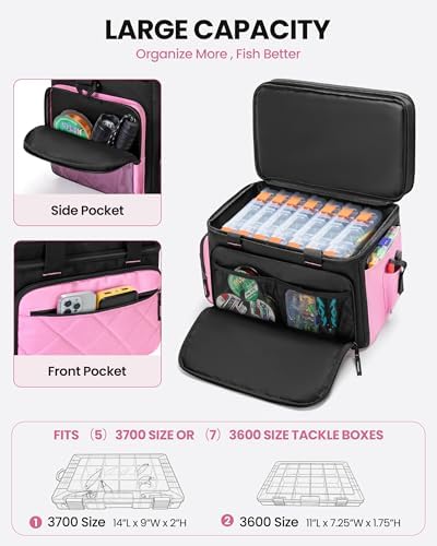 Smasrob Fishing Tackle Bag, Fish Bag (Tackle Boxes Not Included), Pink - Image 2