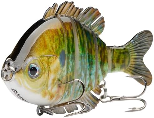 BASSDASH SwimPanfish Multi Jointed Bluegill Bass Fishing Lure Swimbaits by Bassdash