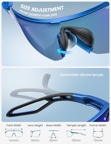Lamicall 24g Polarized Sports Sunglasses for Men Women - UV400 Protection Sun Glasses for Baseball Running Cycling Fishing - Image 6