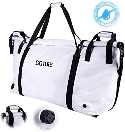 Goture Insulated Fish Cooler Bag, Monster Leakproof Fish Kill Bag, Portable Large Fishing Cooler Bag for Outdoor Travel with Drain Plug, Keep Ice Cold All Day Long （46.7x11.8x19.7in） by Goture