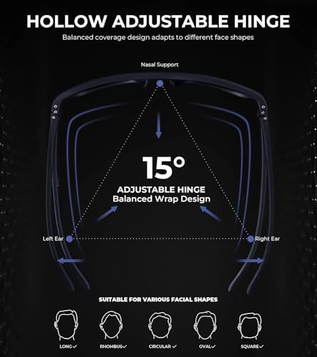 KALIYADI Polarized Sunglasses for Men, Lightweight Sun Glasses with UV Protection for Driving Fishing Golf - Image 6