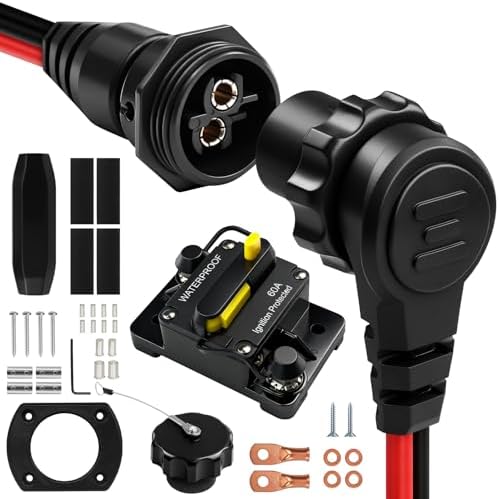MKR-27 60 AMP Circuit Brea ker 1865115 &1865120 MKR-28 Trolling Motor Plug for Minn Kota Freshwater and Saltwater Marine Battery Boat Accessory Waterproof 12V 24V 36V 48V by RefrigeratorOvenaccessories