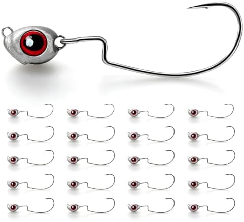 Fish Eye Swimbait Jig Heads, Weighted Hooks for Bass Fishing by OJYDOIIIY