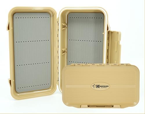 Kingfisher Large Waterproof Fly Box Great for Streamers and Saltwater Flies by KingfisherFlyFishing