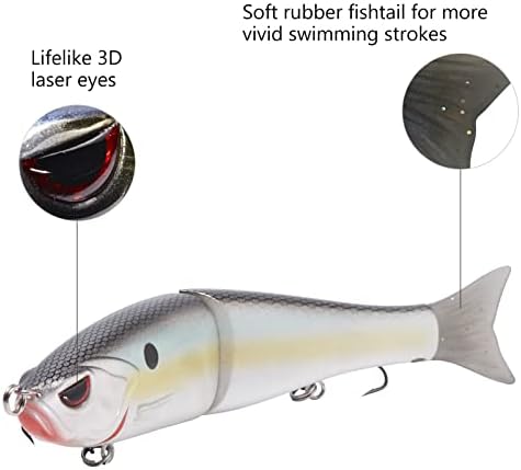 Bassdash SwimShad Glide Baits Jointed Swimbait Bass Pike Salmon Trout Muskie Fishing Lure - Image 4